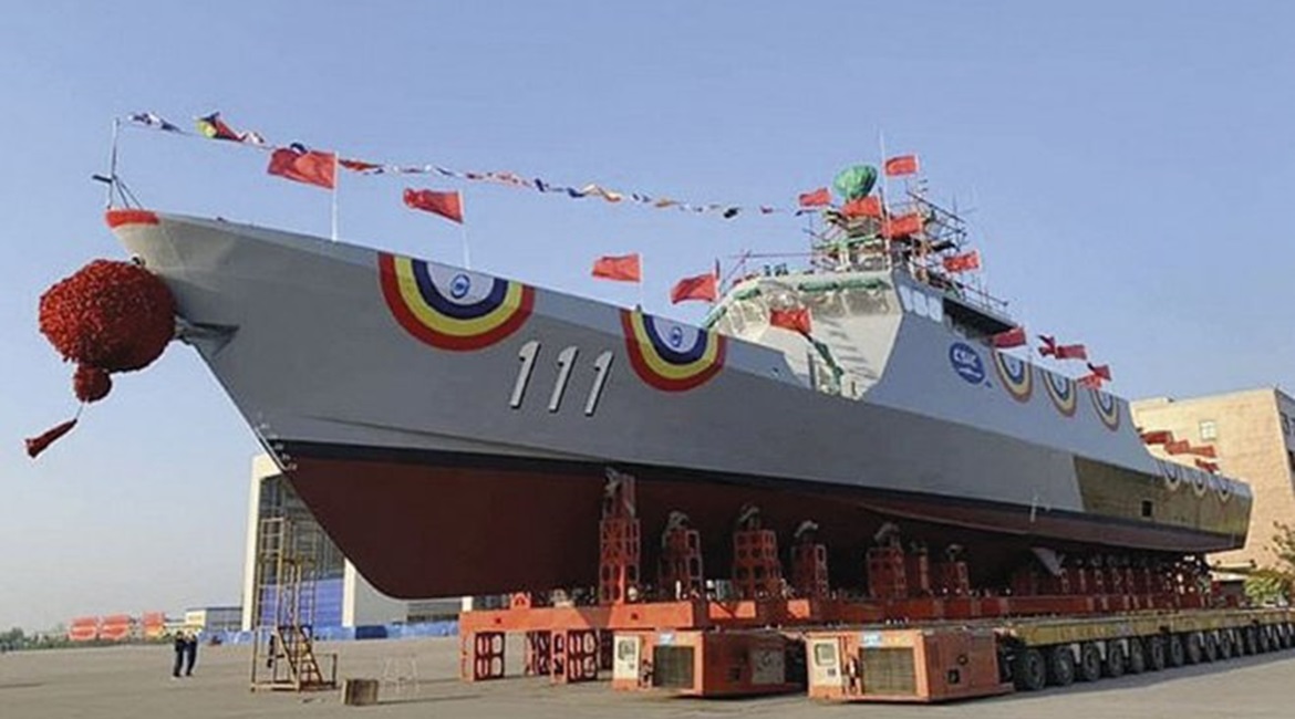 , Malaysia's first LMS is seen here before its launch at Wuhan, China, in April 2019. The warship was handed over to the RMN on 31 December in a ceremony held at Qidong near Shanghai.