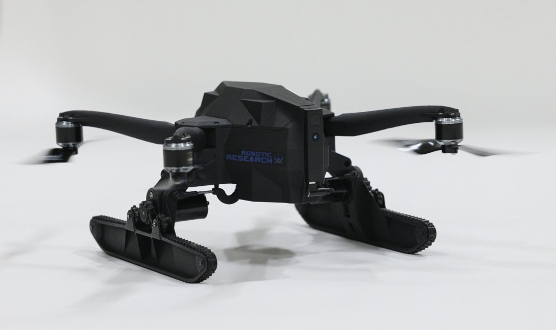 Robotic Research has expanded its Pegasus family of hybrid vertical take-off and landing unmanned aerial and ground vehicles with the Pegasus Mini VTOL UAS/UGV. (Robotic Research)