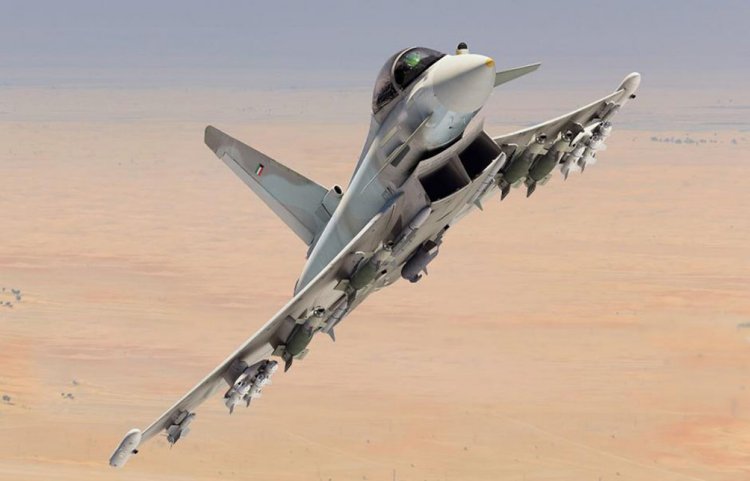 An artist’s impression of the Eurofighter in Kuwaiti markings. The first aircraft built to this country’s configuration made its maiden flight in late 2019. (Leonardo)