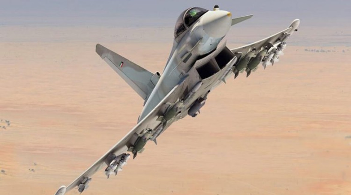 An artist's impression of the Eurofighter in Kuwaiti markings. The first aircraft built to this country's configuration made its maiden flight in late 2019.