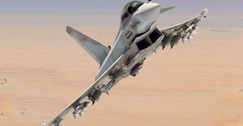 An artist's impression of the Eurofighter in Kuwaiti markings. The first aircraft built to this country's configuration made its maiden flight in late 2019.