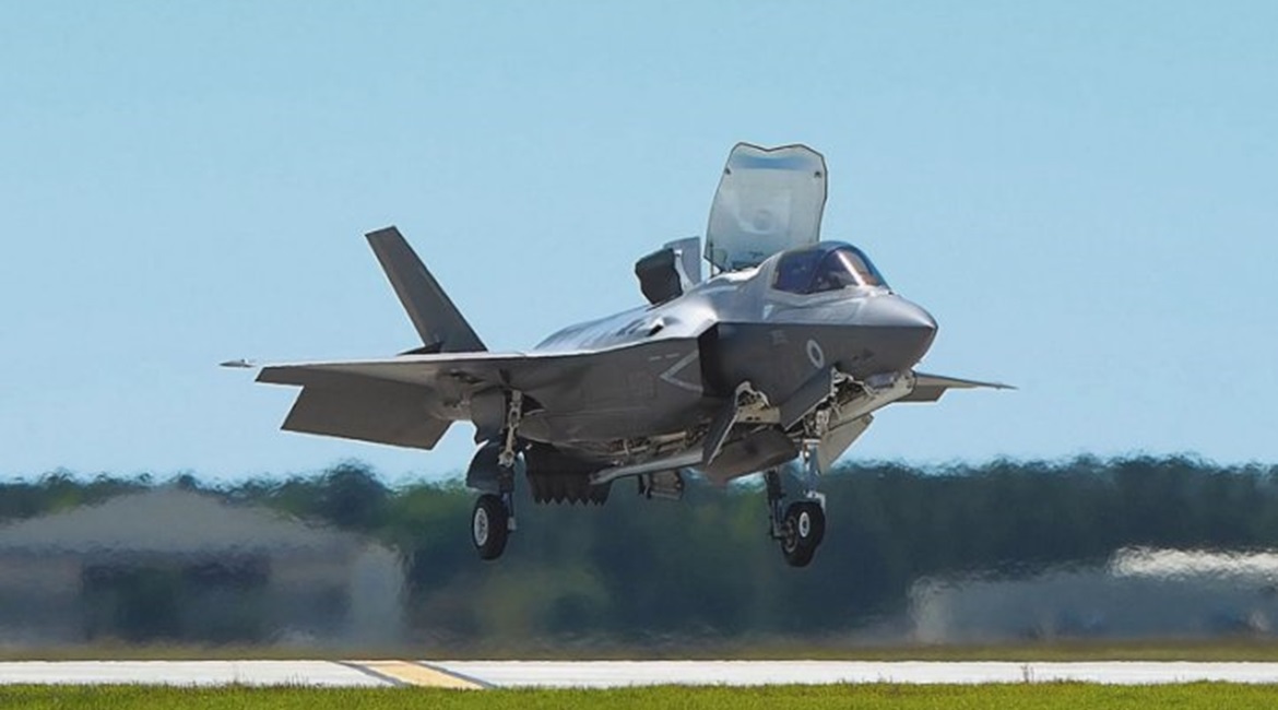 An F-35B aircraft operated by the UK Royal Air Force performs a vertical landing manoeuvre at Marine Corps Air Station Beaufort in South Carolina. Singapore has requested for four of these aircraft, with an option for up to eight more.