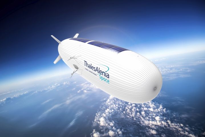 A concept of the Stratobus type platform that Thales is to develop into a HAPS platform for the French military. (Thales)