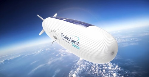 A concept of the Stratobus type platform that Thales is to develop into a HAPS platform for the French military.