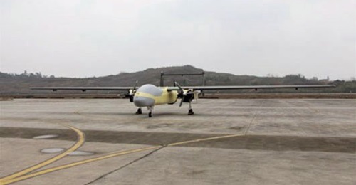 The new three-engined variant of the TW328/TB001 conducted its maiden flight on 16 January.