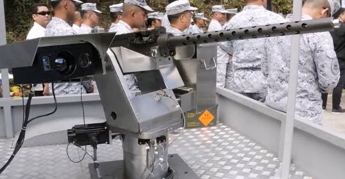 The Philippines is developing this new RWS (seen here mounting an AN/M2 machine gun)  to enable accurate firing of .50 cal machine guns from its warships and patrol vessels.