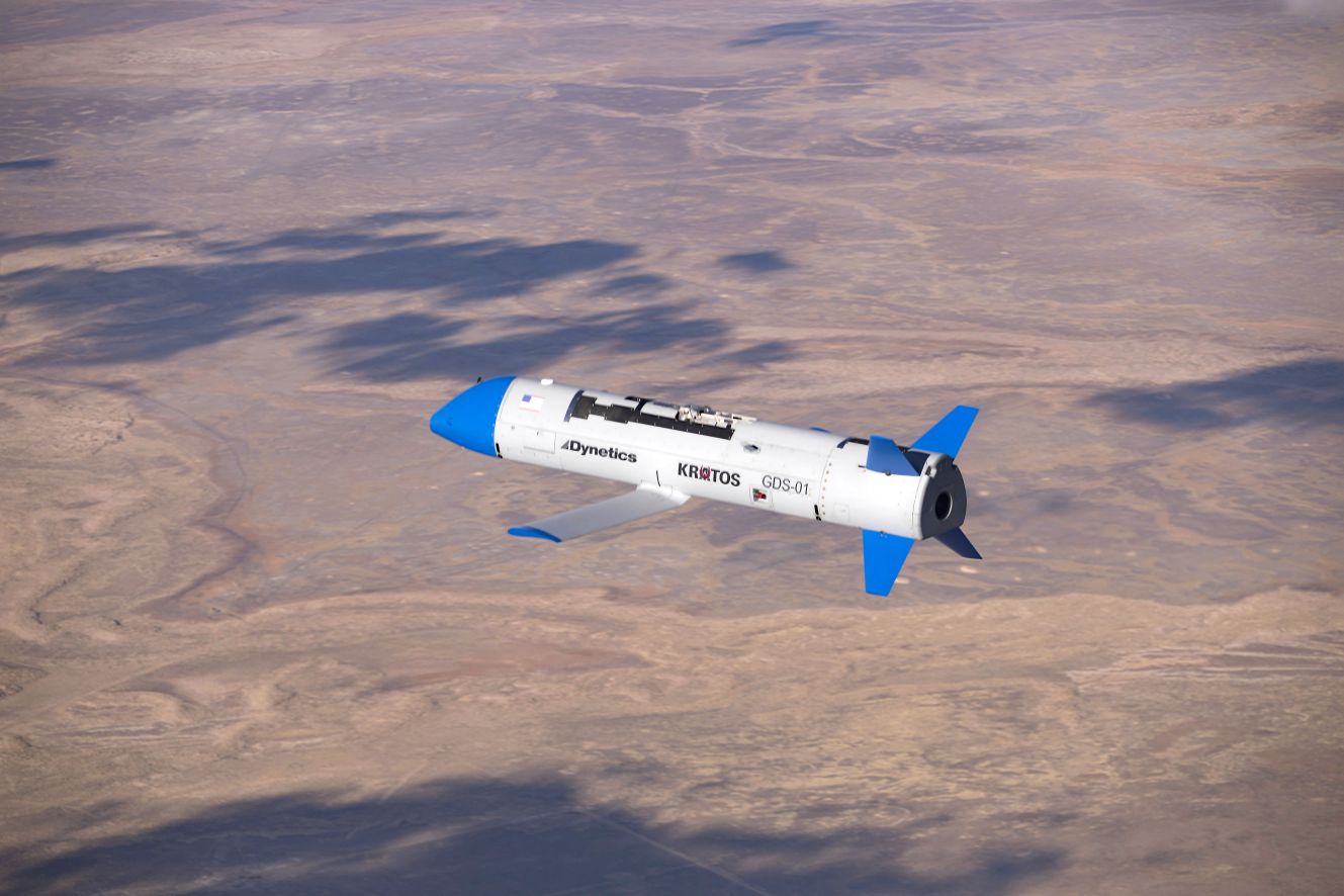 The X-61A demonstrator during a November 2019 flight test at Dugway Proving Ground in Utah. (DARPA)