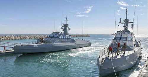 The RSNF's first two HSI32s at the Ras Mishab naval base.