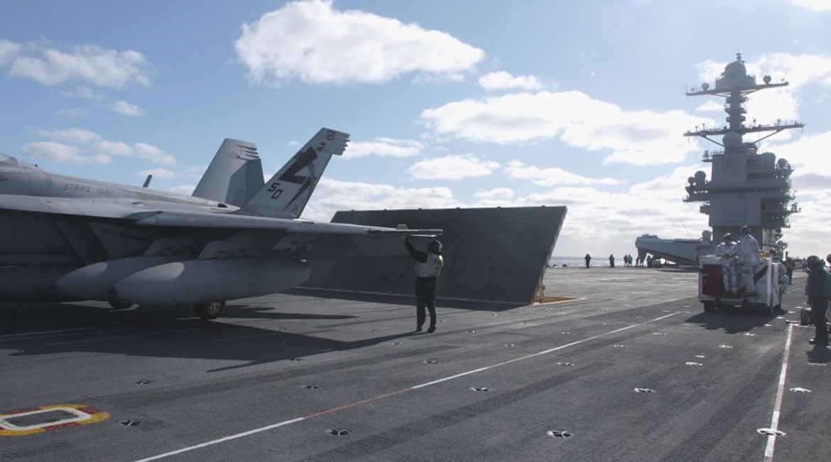 The US Navy and Newport News Shipbuilding are testing weapons elevators on carrier USS 
        
         as well as upgrades to launching, recovery, and propulsion systems.