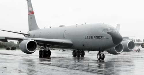The USAF wants to equip its KC-135R/T (pictured) and KC-46A tanker-transport fleets with a podded BLOS communications system that would turn them into command and control nodes for other assets acting in the future battlespace.
