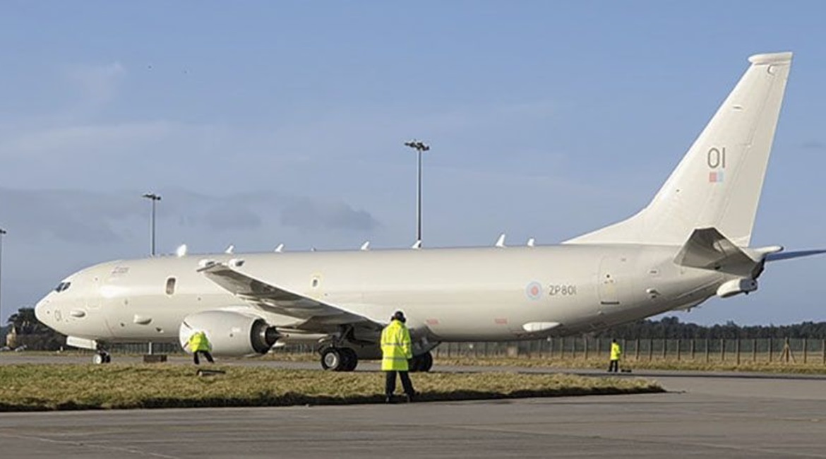 The first of nine Boeing P-8A Poseidon MMA aircraft for the UK landed at RAF Kinloss in Scotland on 4 February.