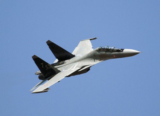 An IAF Sukhoi Su-30MKI in 2007. The type has been in IAF service since 2002. (Jane’s/Patrick Allen)