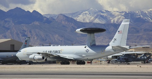 A USAF Boeing E-3G Sentry AWACS at 'Red Flag 16-02'. Boeing has been contracted to bring the last of the service's 31 AWACS aircraft up to this enhanced Block 40/45 standard.
