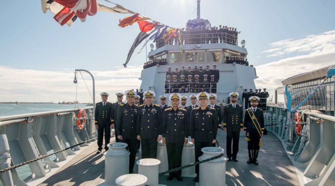 The PN commissioned PNS 
        
        , the first of two 2,300 tonne corvettes ordered from Dutch shipbuilder Damen, at a ceremony held on 13 February at Constanta Port in Romania.
