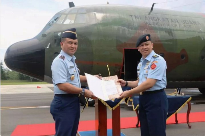 The Indonesian Air Force received on 15 February the fifth and final C-130H Hercules transport aircraft ordered from Australia in July 2013. (Indonesian Air Force )