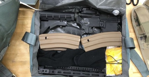 Seen in its stowed configuration in the base of the ACES 2 ejection seat, the GAU-5A comes with four 30-round magazines.