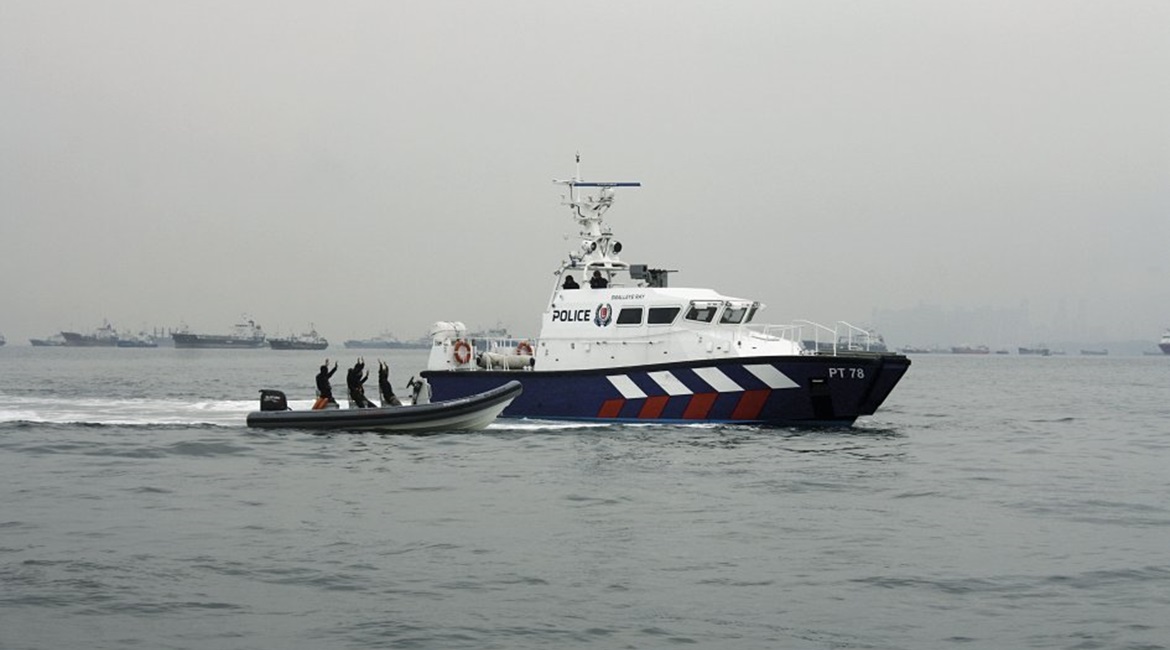 A Singapore Police Coast Guard vessel detaining “suspects” during an interdiction exercise in the Singapore Strait. The service will soon receive 24 new vessels under a SGD400 million (USD288 million) procurement that was disclosed in March...