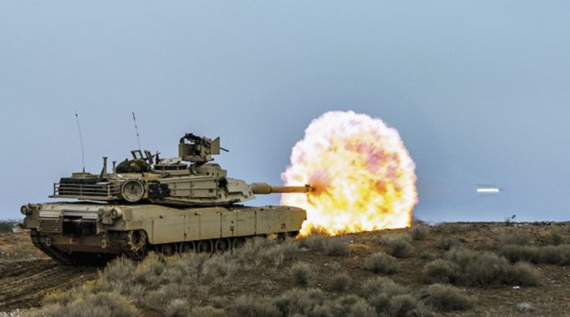 Idaho Army National Guard 116th Cavalry Brigade Combat Team M1A2 V2 SEP tanks (pictured firing while at the Orchard Combat Training Center in Boise on 4 February) will participate in 'Defender-Europe 20' with Trophy active protection systems.