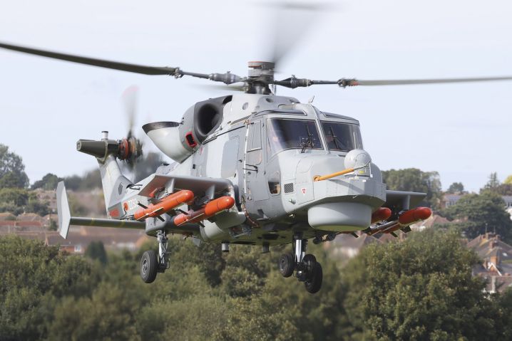 Environmental tests of Leonardo’s Weapon Wing system have taken place on the company’s Wildcat helicopter ahead of its fielding by the Royal Navy. (Leonardo)