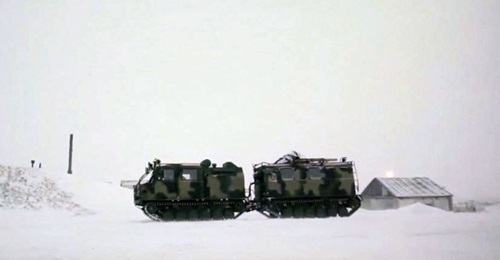 This image shows a GAZ-3344 during its acceptance trials with Russian forces in 2018.