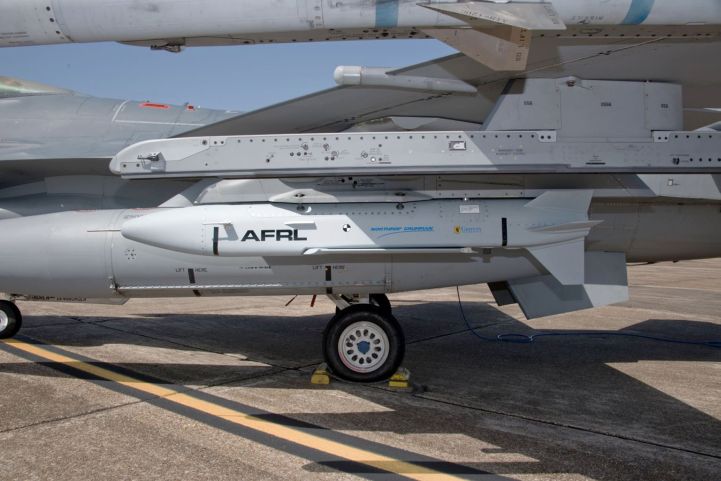 The Air Force Research Laboratory working with Northrop Grumman and Technical Directions Inc. (TDI) recently tested a new turbojet engine under the low-cost cruise missile programme known as Gray Wolf.  (AFRL)