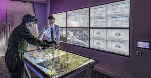 An artist's impression of the ground-based Sceptre mission management tool that BAE Systems has developed for Eurofighter Typhoon, Hawk, and other fast jet operators, and is now pitching to multidomain mission planners also.