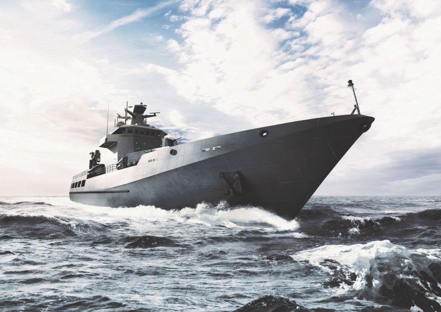 A computer-generated image of the Arafura class, which is being built under Australia’s Sea 1180 Phase 1 programme. (Luerssen Australia/ASC)