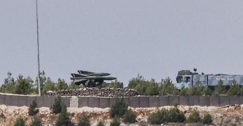 A MIM-23 HAWK launcher is seen deployed in Turkey's Gaziantep region in September 2016.