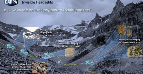 DARPA is pursuing improved methods to enable unmanned ground vehicles to navigate accurately in low-light conditions.