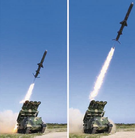 In June 2017 North Korea test-fired a salvo of the country's version of the Russian 3M24 ASCM. (KCNA)