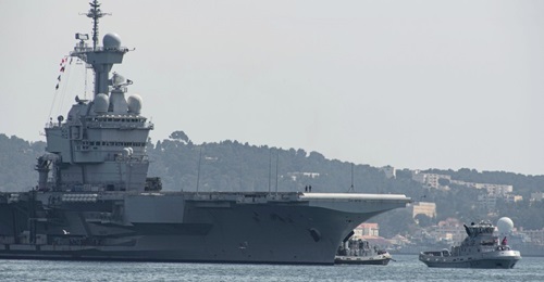 The French Navy's aircraft carrier 
        
         returned to Toulon, its home port, on 12 April 2020, 10 days earlier than planned after 50 sailors on board were diagnosed with Covid-19.
