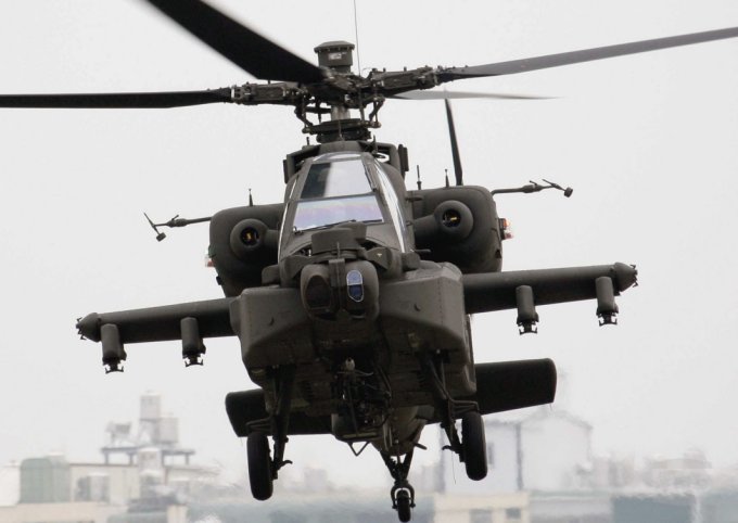 Boeing has delivered 500 AH-64E helicopters to the US Army and eight international customers, including Taiwan (pictured). (Republic of China Army )