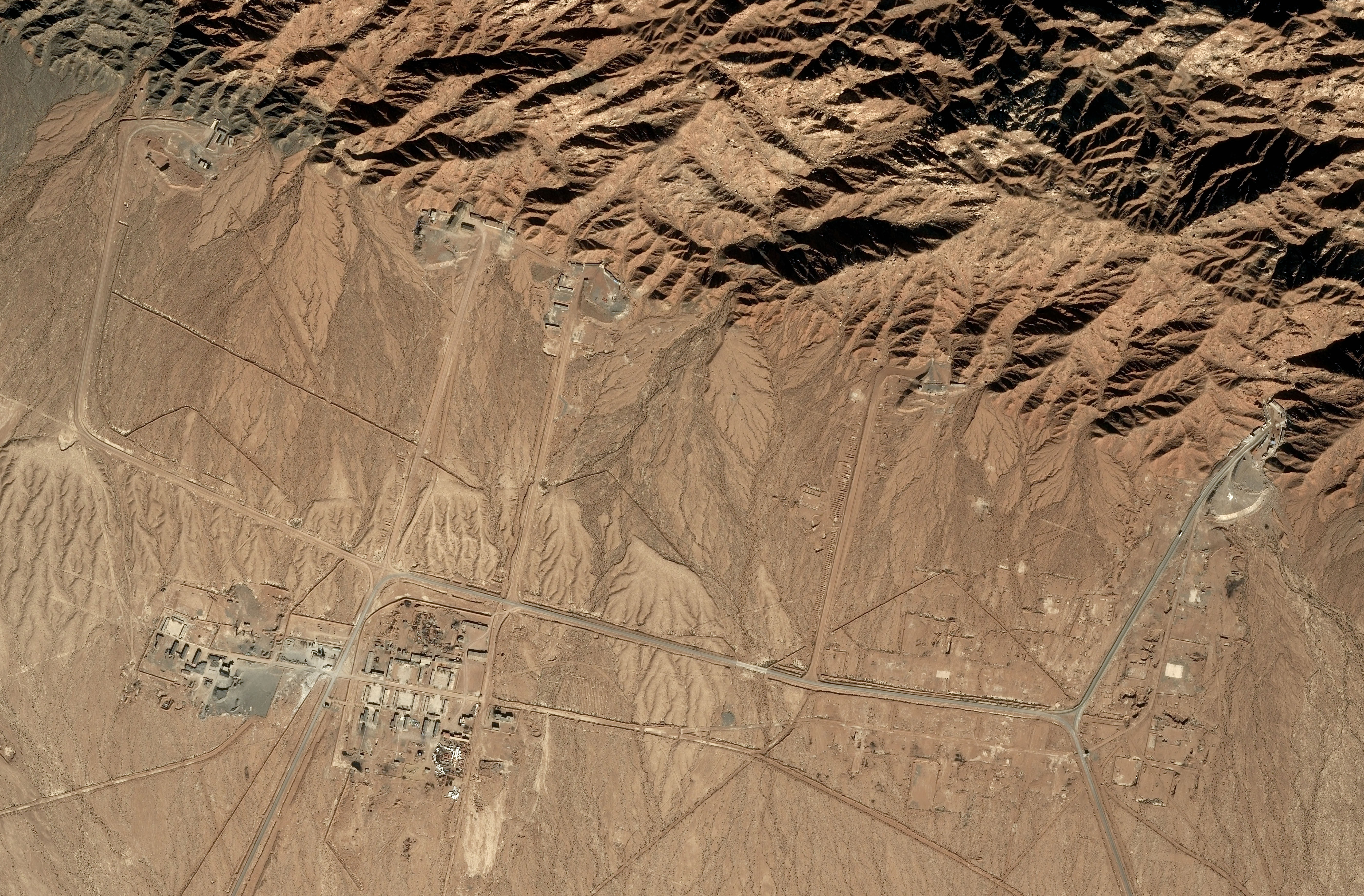 Commercial satellite imagery captured on 8 November 2019 showing the Lop Nur nuclear weapons test site in China's northwestern Xinjiang Uygur Autonomous Region. The US State Department has expressed concern over the high level of activity maintained at the site throughout 2019. (CNES 2019, Distribution Airbus DS)