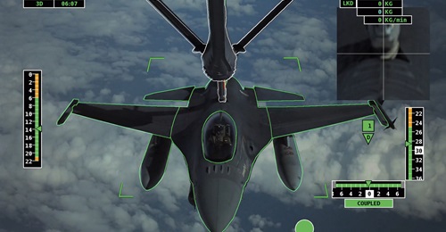 Airbus demonstrated its new automatic air-to-air refuelling (A3R) systems during a series of tests between an A330 MRTT tanker and an F-16 receiver earlier in the year.