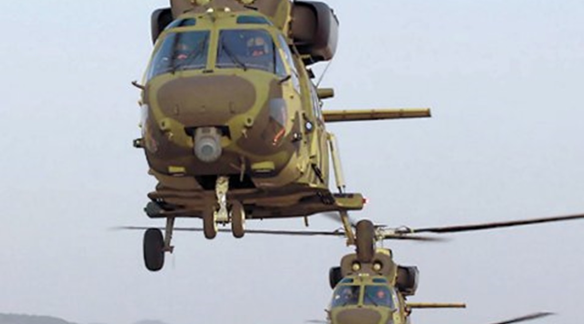 The Surion KUH (pictured) and MUH are to be fitted with defensive aids by Hensoldt's South Korean partner, Huneed Technologies.
