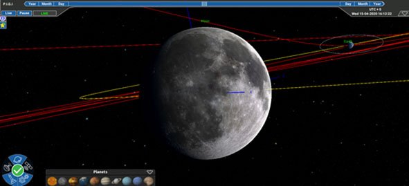 Earth-Moon system depicting cis lunar space. (Rhea Space Activity and Sabre Astronautics)