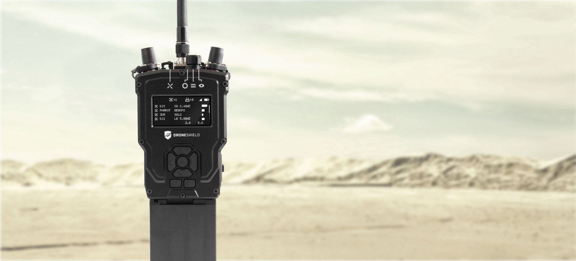 DroneShield has unveiled a new version of its wearable RfPatrol UAS detection system.  (DroneShield)