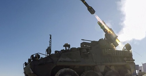 The US Army recently test fired an Interim Maneuver Short-Range Air Defense (IM-SHORAD) system prototype at White Sands Missile Range in New Mexico. Testing delays due to Covid-19 could affect an initial production decision.