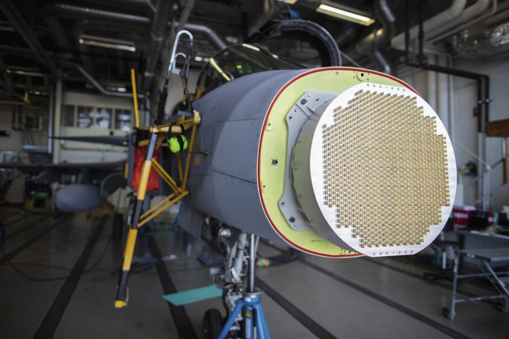 Saab is using a two-seat Gripen D for flight to test its new X-band AESA radar. (Saab)