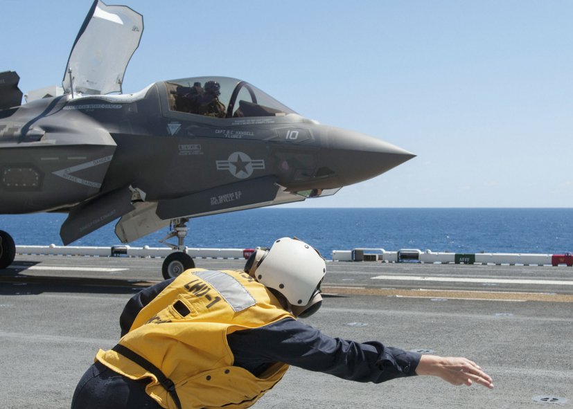 
        Near-term plans for US Air Force and US Marine Corps F-35s to deploy to RAF Lakenheath and aboard HMS
        Queen Elizabeth
        respectively could be scuppered over British government plans to allow Chinese company Huawei to build its national 5G network.
       (US Navy)