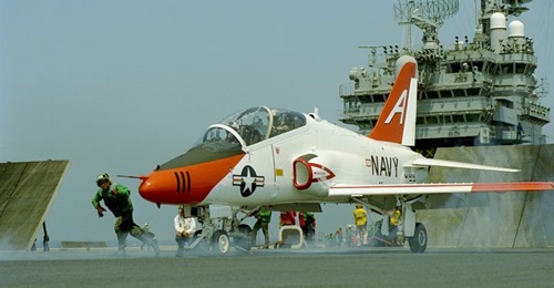 The US Navy currently conducts all elements of carrier-based pilot training using the Boeing T-45C Goshawk (pictured). An RFI for a land-based aircraft to conduct those elements of carrier training that do not include arrested landings or catapult-assi...