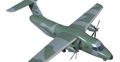 A computer-generated impression of the ATL-100 light transport aircraft.