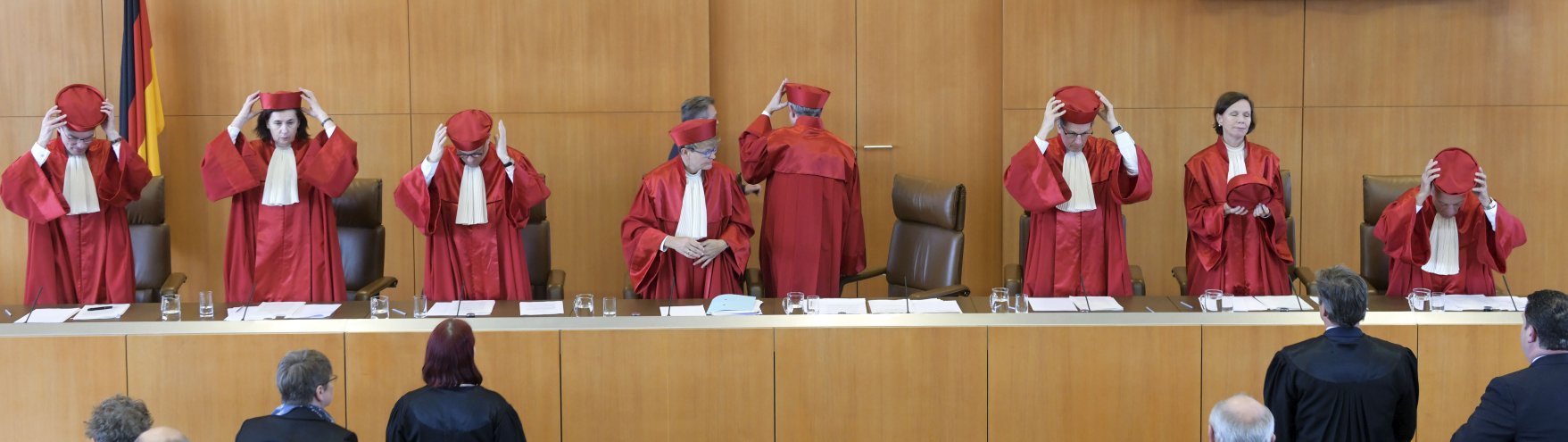 The First Senate of the German Federal Constitutional Court (Bundesverfassungsgericht) judges a case in Karlsruhe, southwestern Germany, on 5 November 2019. The BVerfG is considered to be the guardian of Germany’s Basic Law.