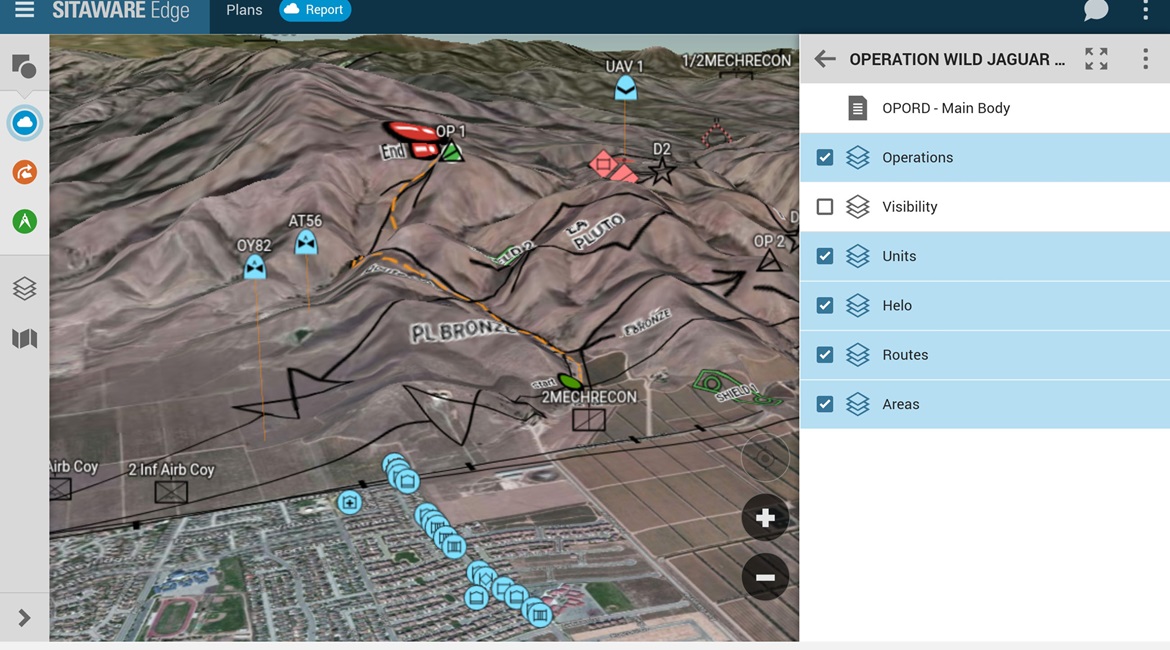 Improvements to SitaWare Edge 2.0 include a 3D map, the same employed on the SitaWare Headquarters system.