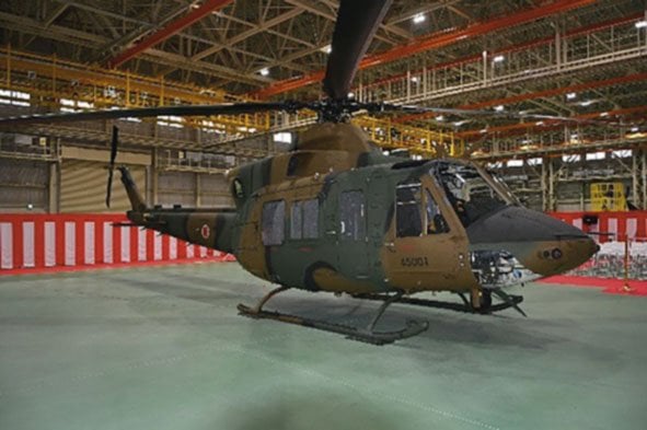 The UH-X prototype helicopter that Subaru handed over to the Japanese MoD in February 2019. The ATLA recently ordered six UH-X helicopters for the JGSDF.