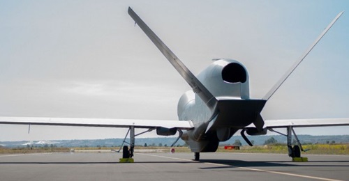 A Phoenix UAV prepares to depart Sigonella as NATO commences familiarisation and training flights for its AGS capability.