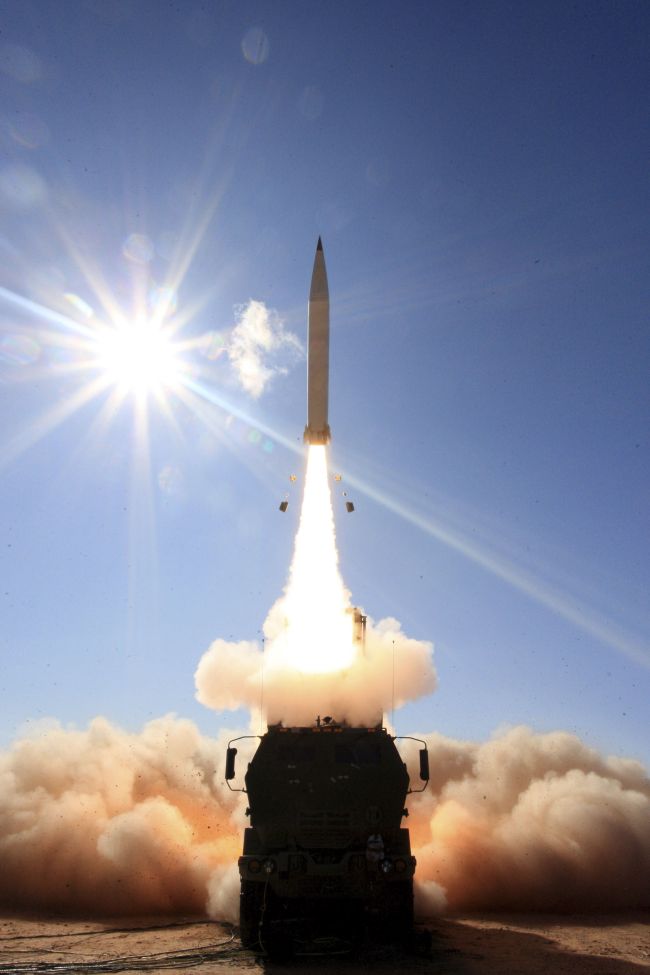 The US Army and Lockheed Martin are set to move into the next phase of PrSM development. This photo is of the missile’s inaugural flight in December 2019.  (US Army )