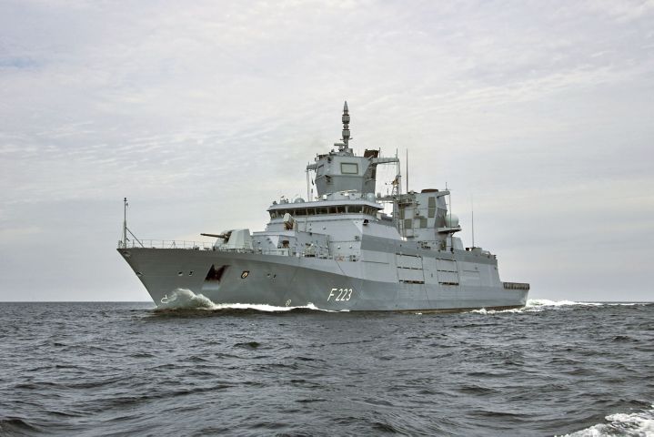 
        Germany’s second F125 frigate, 
        Nordrhein-Westfalen,
         was commissioned on 10 June.
       (TKMS)