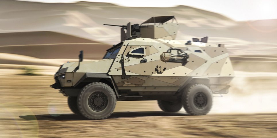 This rendering shows the Fortress Mk 2 from Arquus. The vehicle is designed to offer the user increased protection over its predecessor.  (Arquus)
