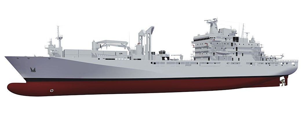 Canada’s JSS design has been adapted from Germany’s Type 702 Berlin-class replenishment ship. (Canadian Department of National Defence)